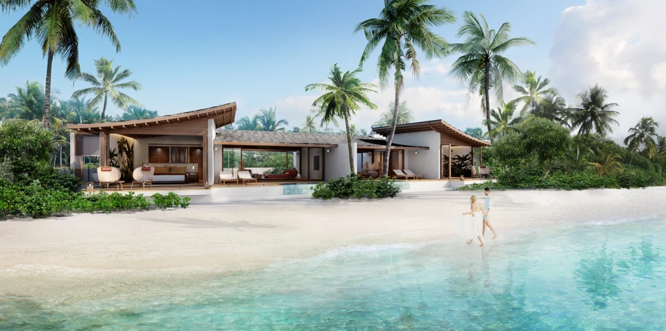 Einblick in die geplante Strandvilla · offizielle Hyatt-Visualisierung