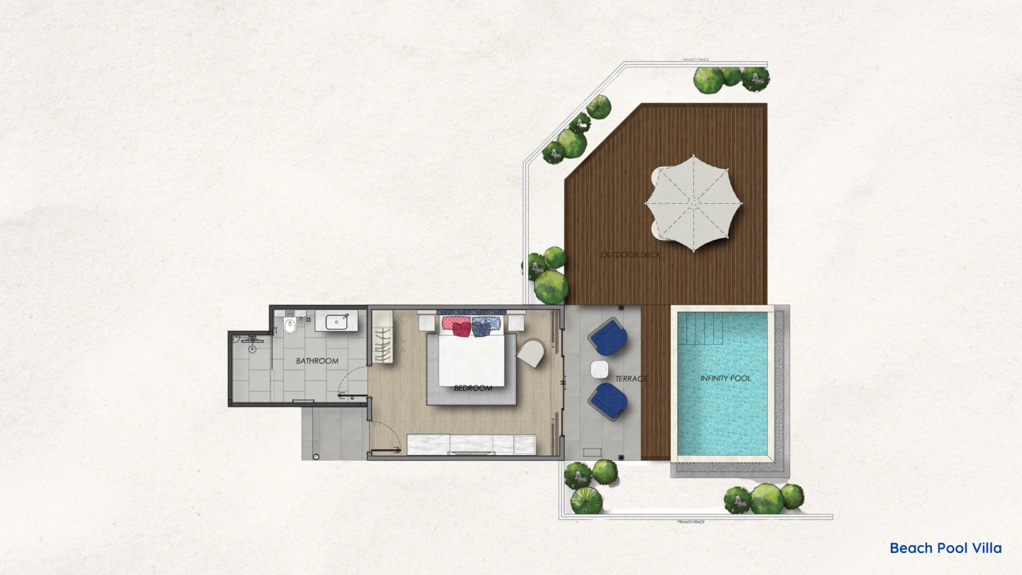 Eri Maldives · Beach Pool Villa – Grundriss
