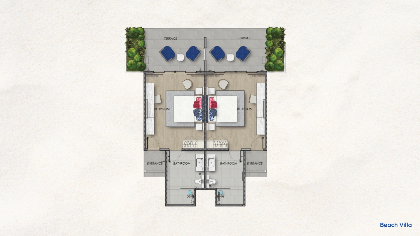 Eri Maldives · Beach Villa – Grundriss
