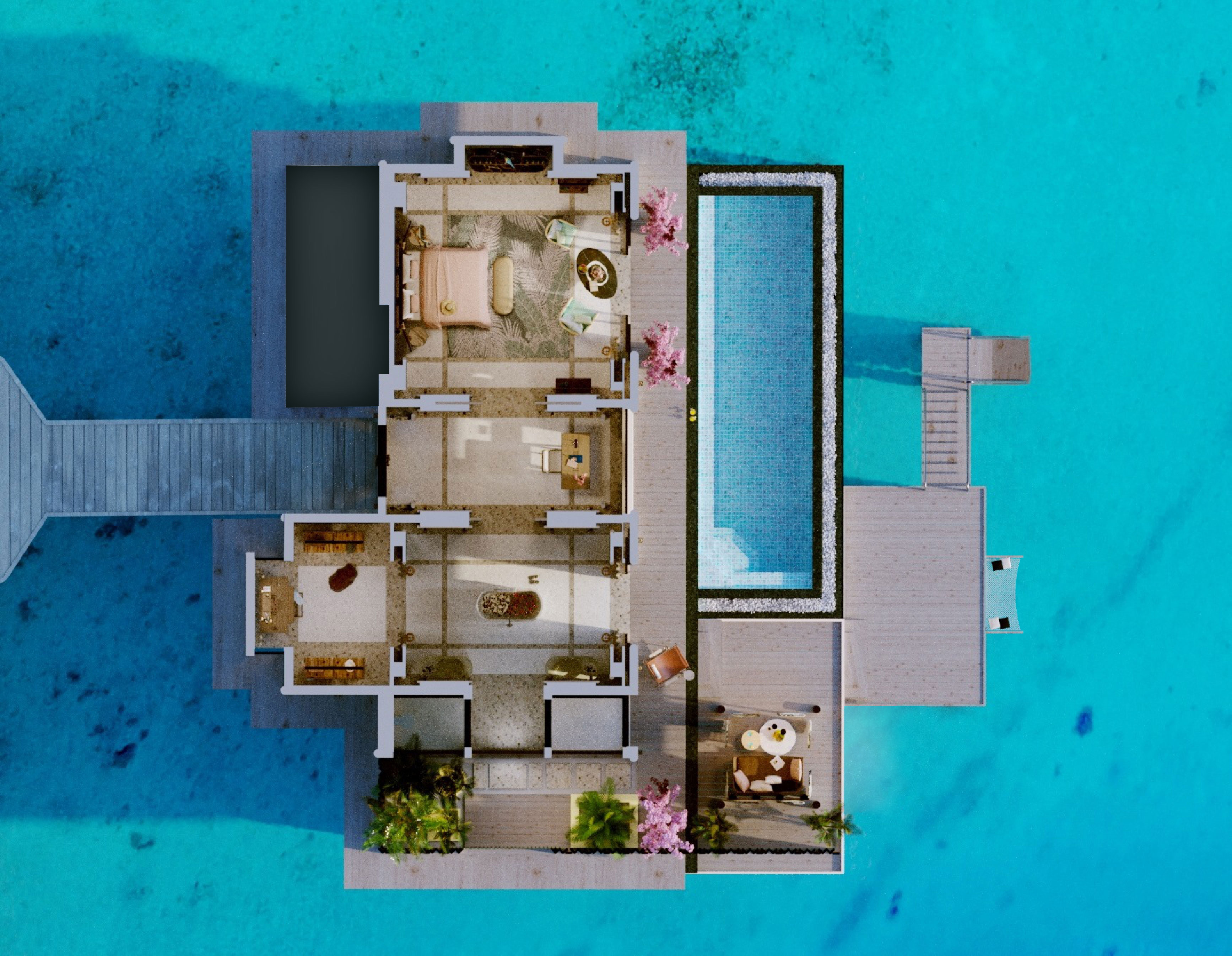 JOALI Maldives · Water Villa With Pool – Grundriss