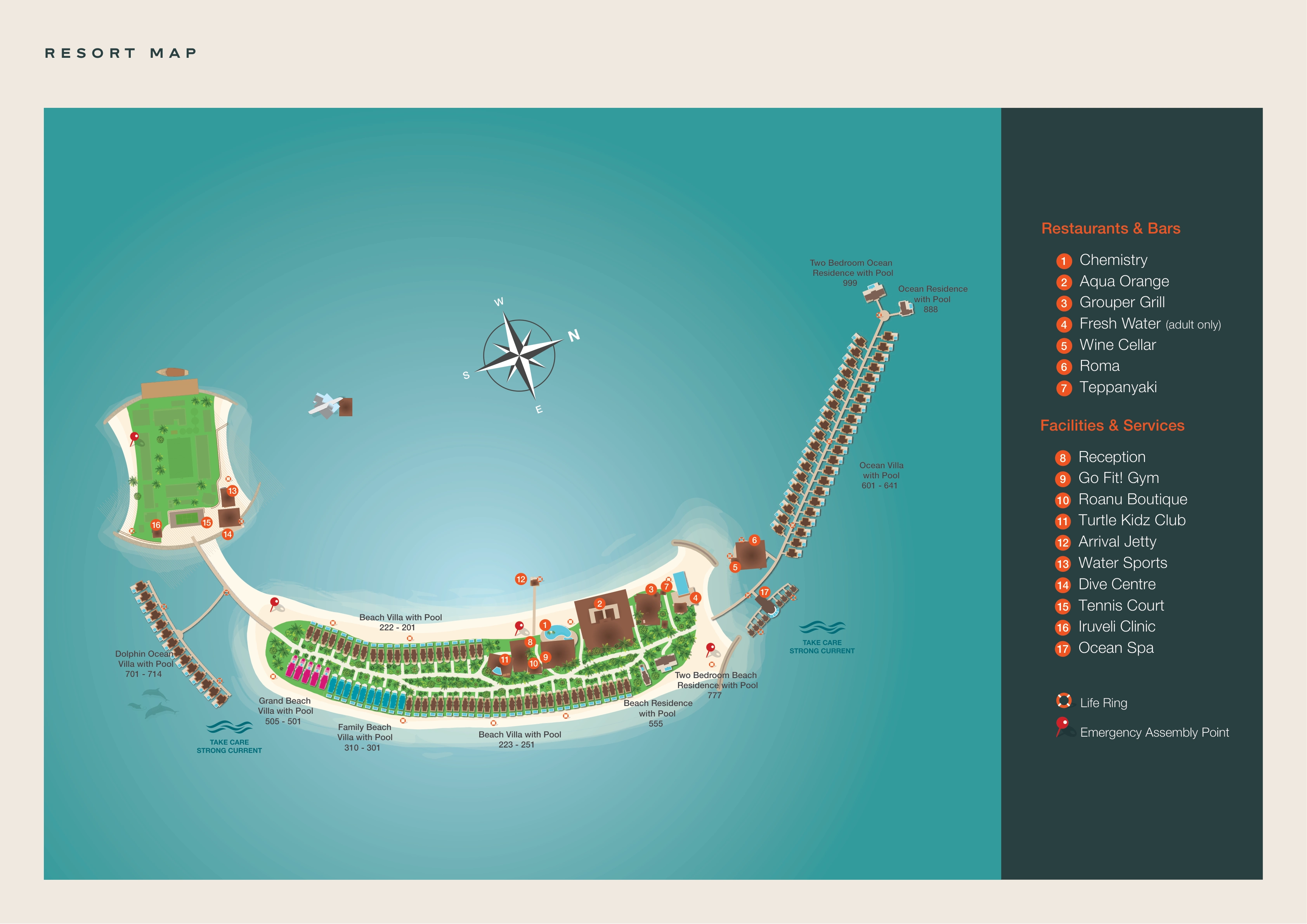 Sun Siyam Iru Veli · Resort-Map