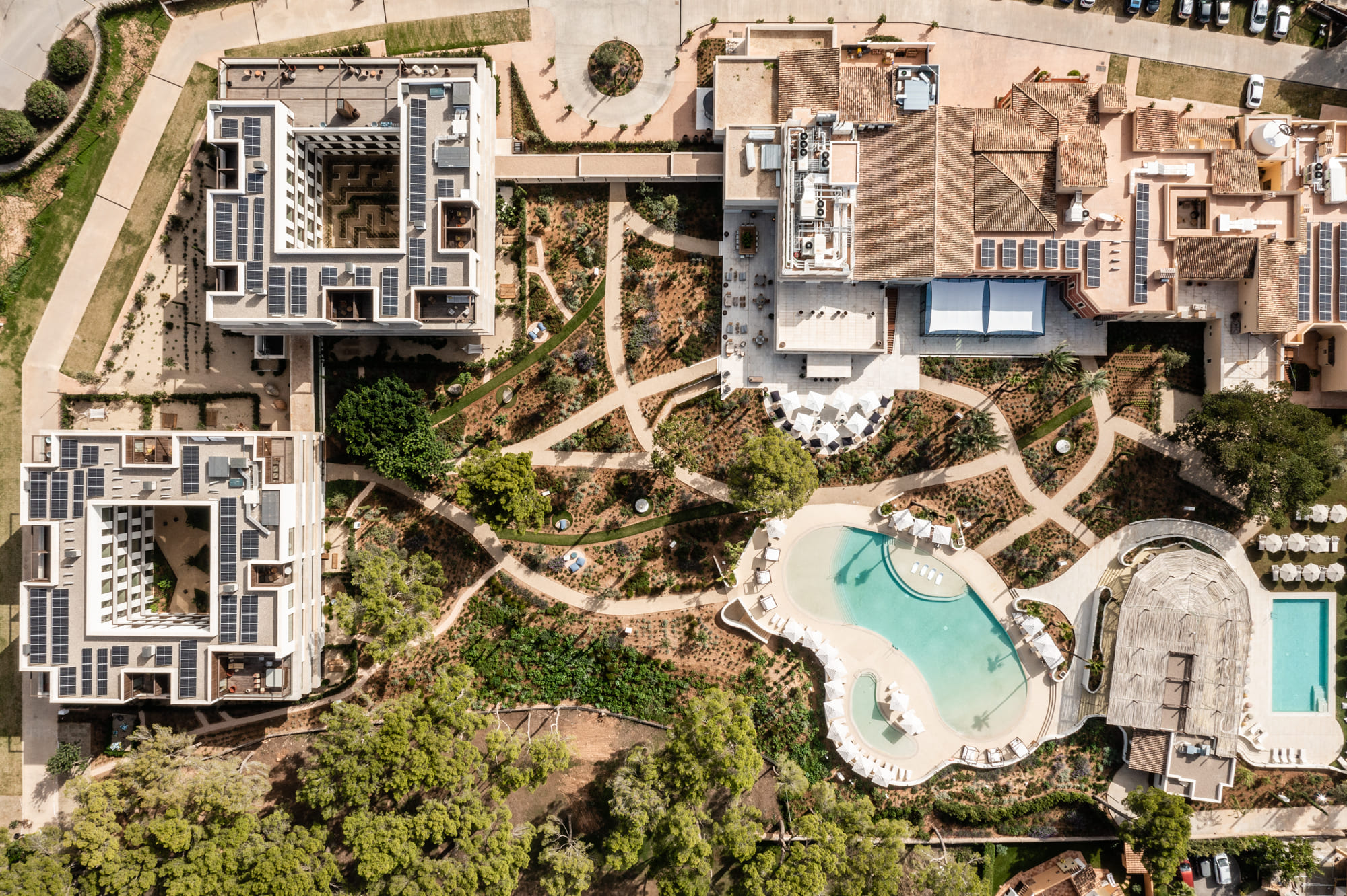 Kimpton Aysla Mallorca · Resort, Pools und Gärten aus der Luft