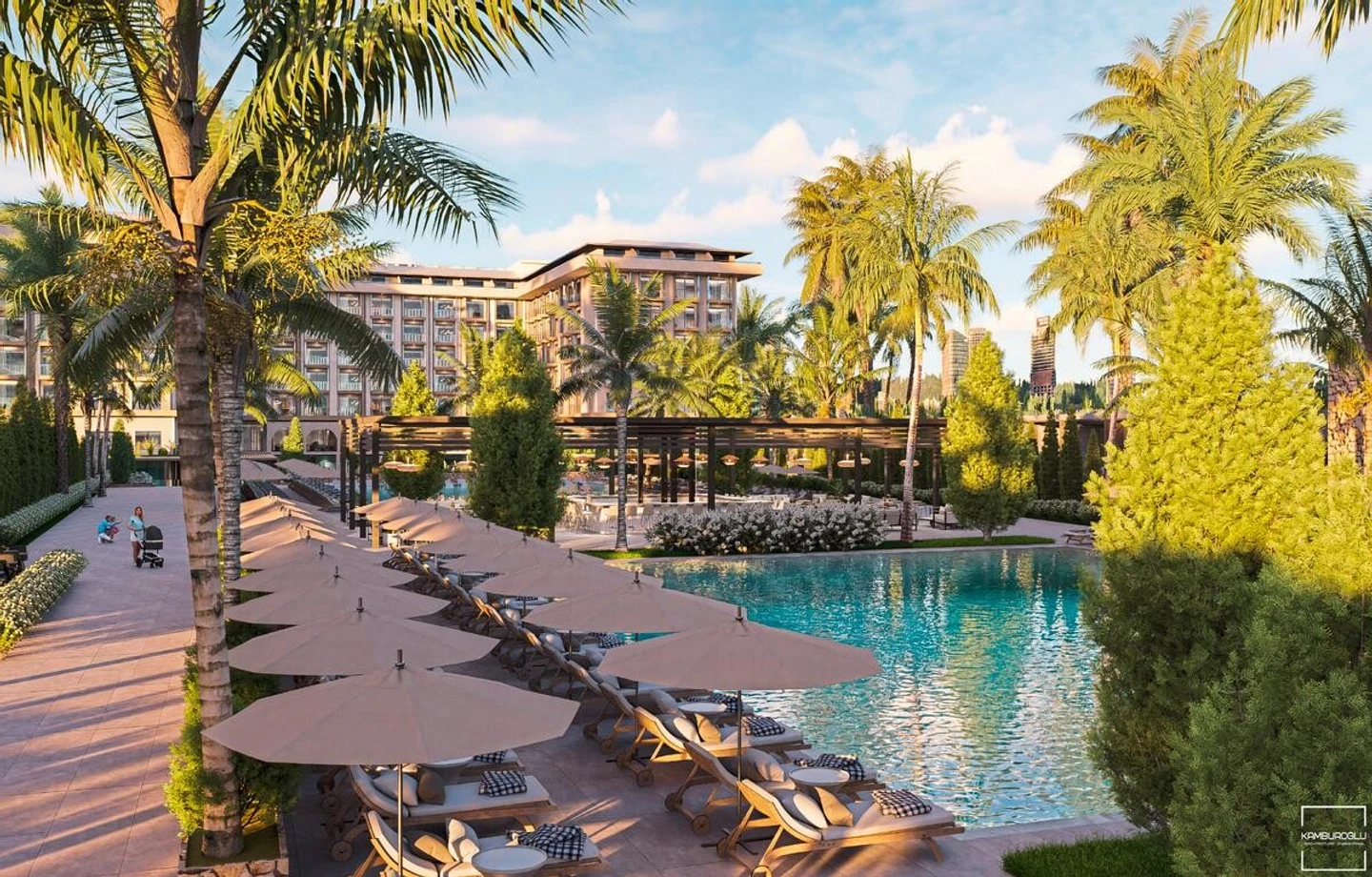 Sentido Palmeras Lumare · Pool und Hotelgebäude · Modellbild