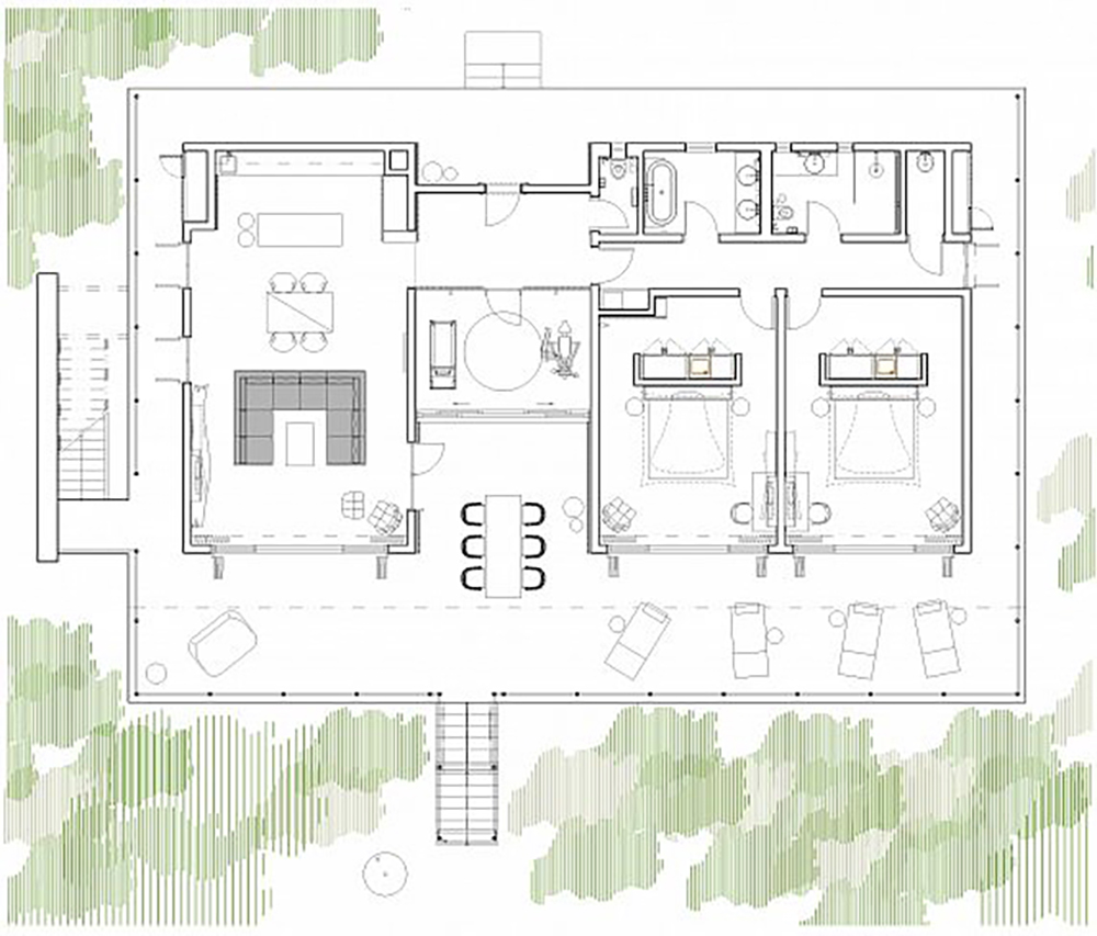 Zuri Zanzibar · Grundriss · Garden Two Bedroom Villa