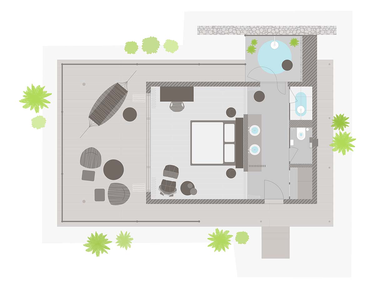 Zuri Zanzibar · Grundriss · Bungalow