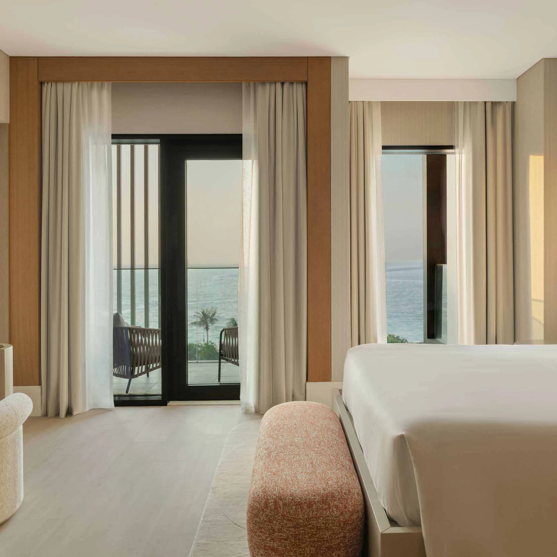 Delano Dubai · Waking Eclipse One Bedroom Suite with Sea View
