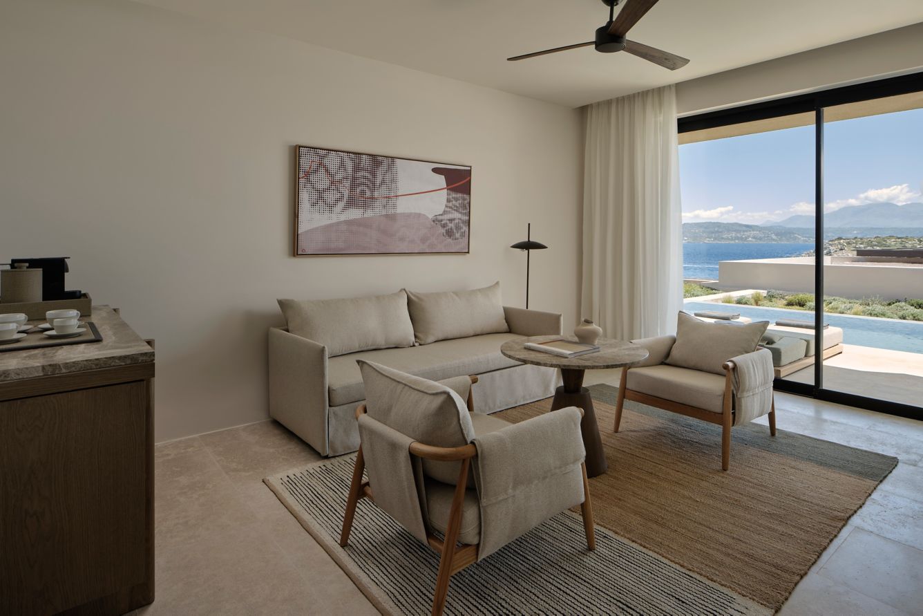 JW Marriott Crete Resort & Spa · Swim Up Family Suite, 1 Bedroom Suite, 1 King, Sofa bed, Sea view, Terrace