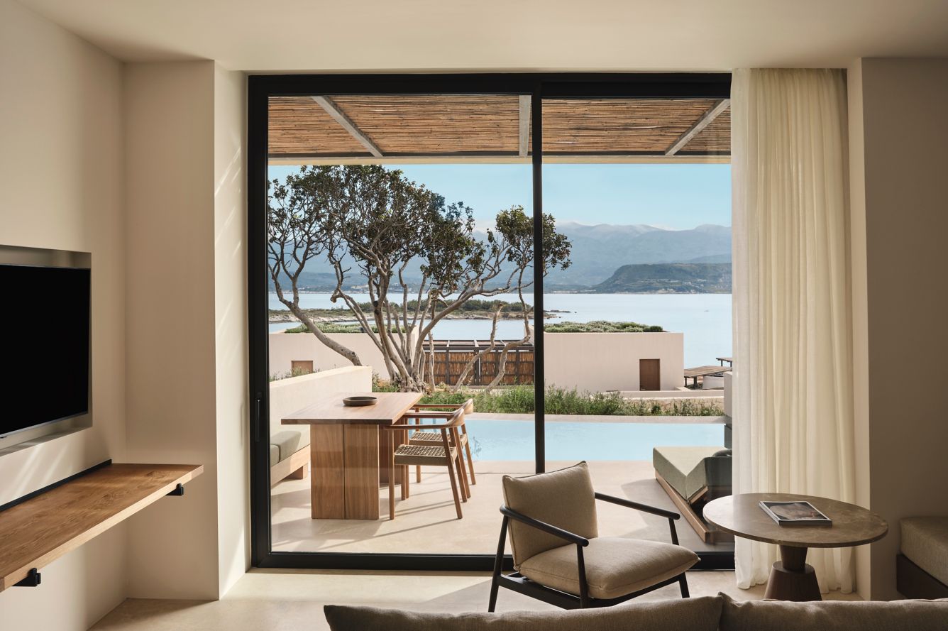 JW Marriott Crete Resort & Spa · Open-Plan Deluxe Suite, 1 King, Sofa bed, Sea view, Private pool