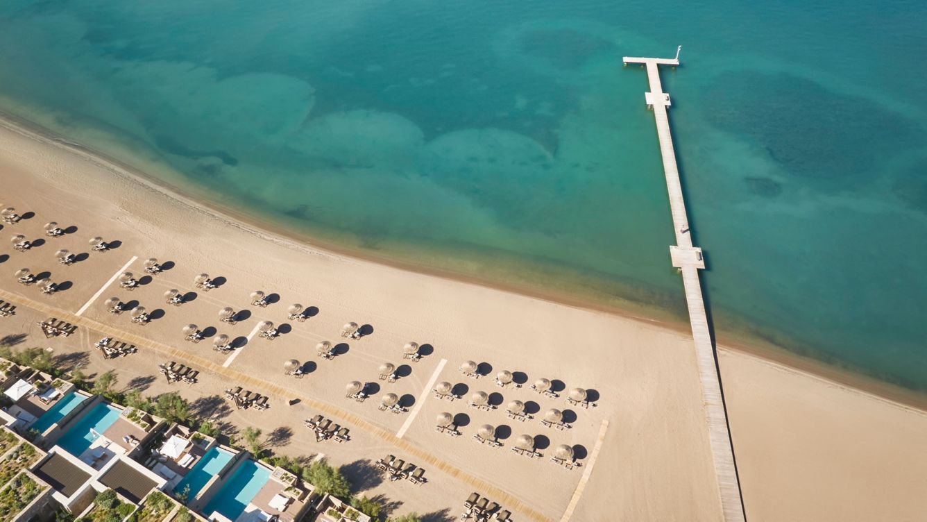 W Costa Navarino · Beach - Aerial Views
