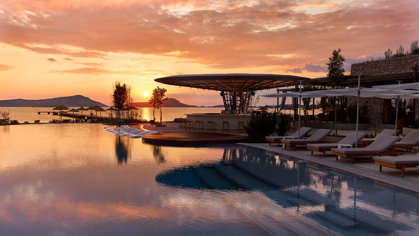 W Costa Navarino · Sunset at W Costa Navarino WET Deck
