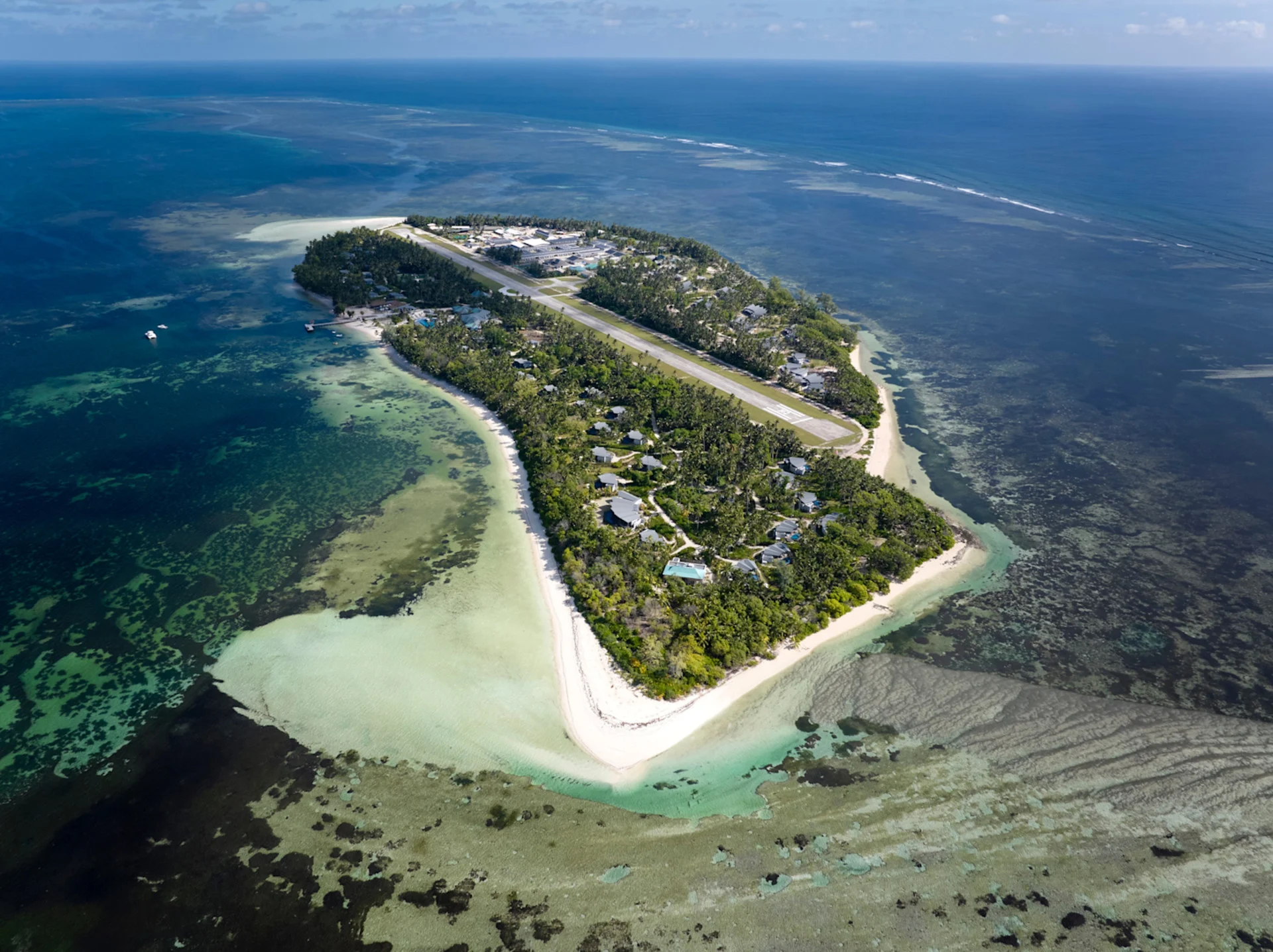 Waldorf Astoria Seychelles Platte Island · Platte Island aus der Luft