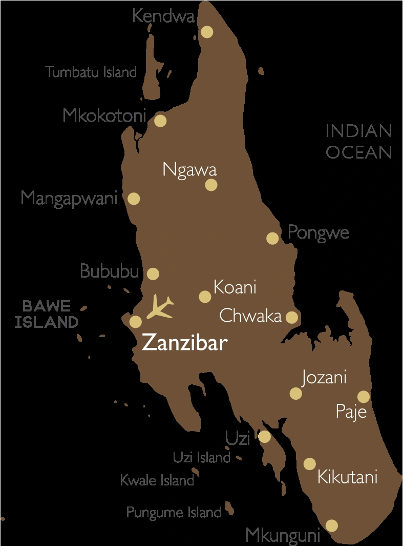 Bawe Island Zanzibar · Resort-Map