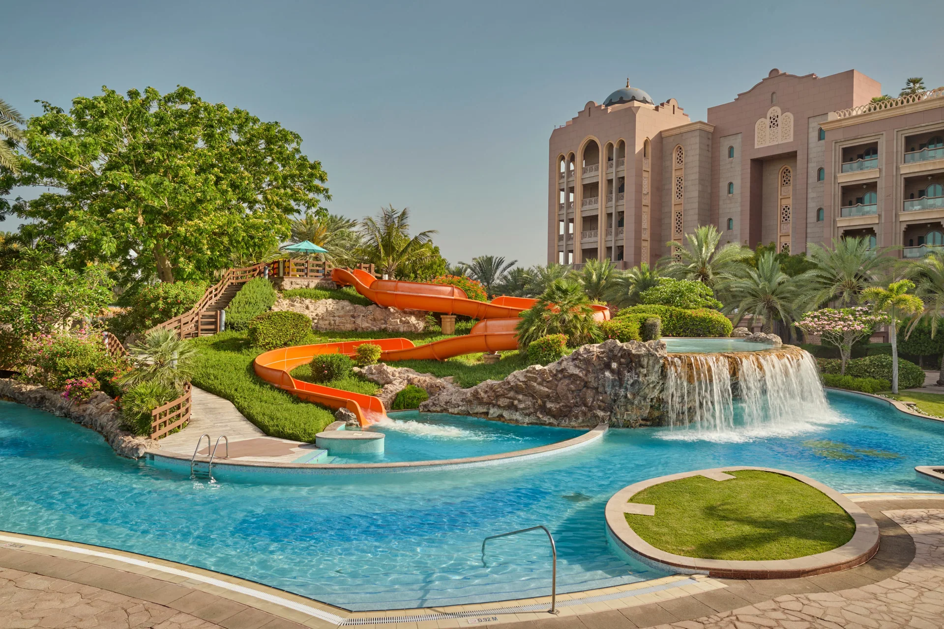 Emirates Palace Mandarin Oriental, Abu Dhabi · Mandarin pool with slides at Emirates Palace Mandarin Oriental, Abu Dhabi