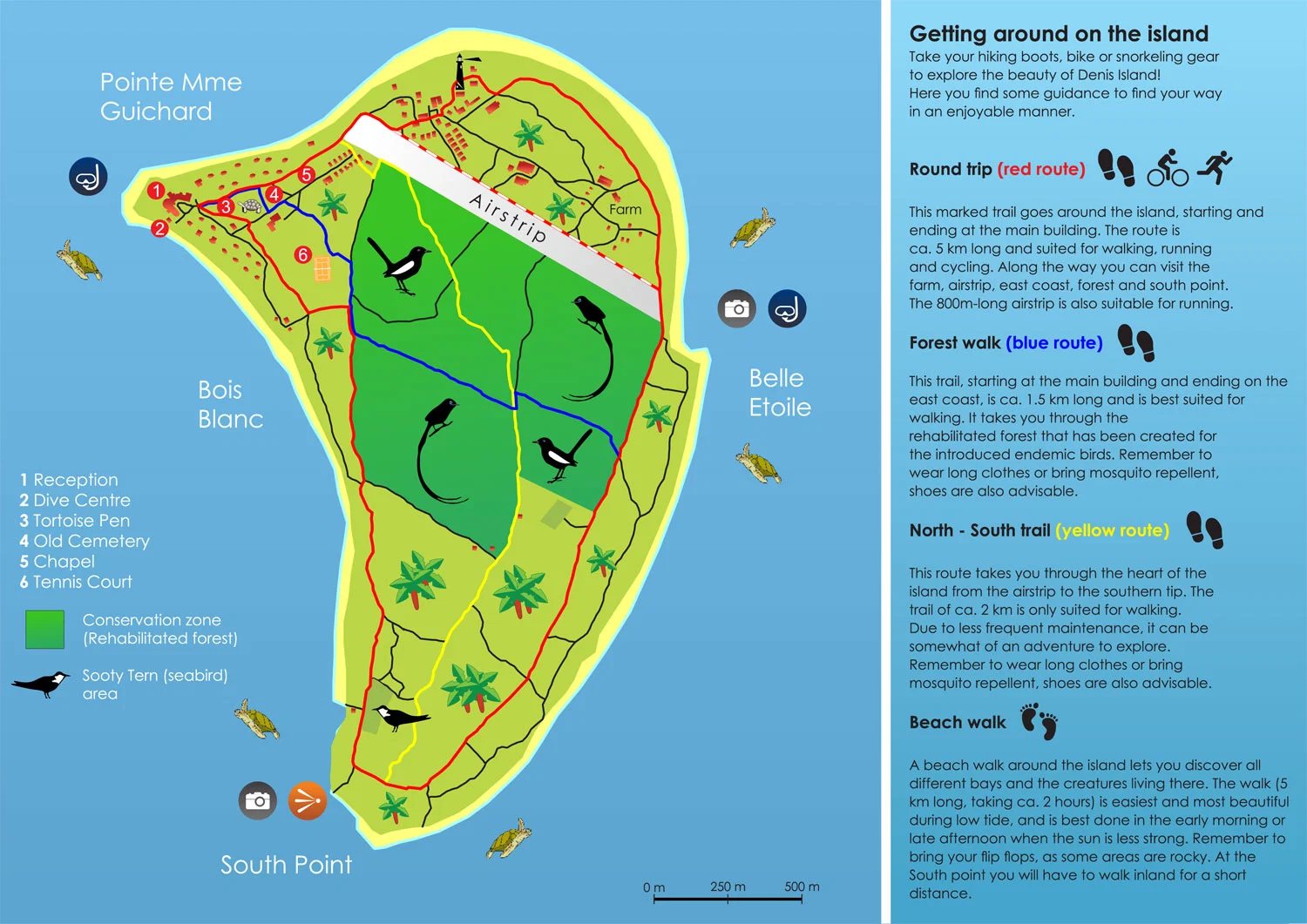 Denis Private Island · Inselplan