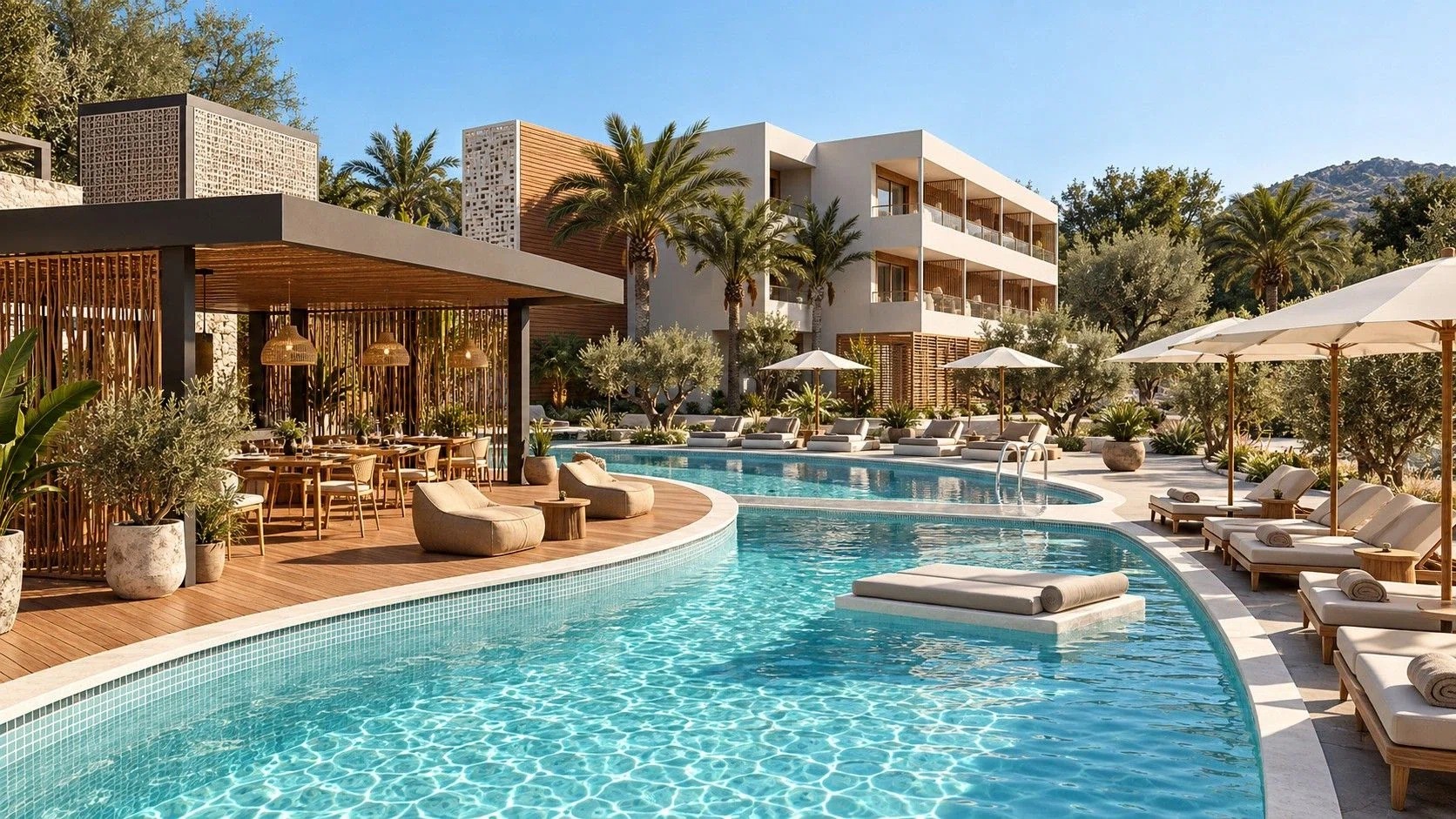 Otium Rhodes · Poollandschaft · Modellbild
