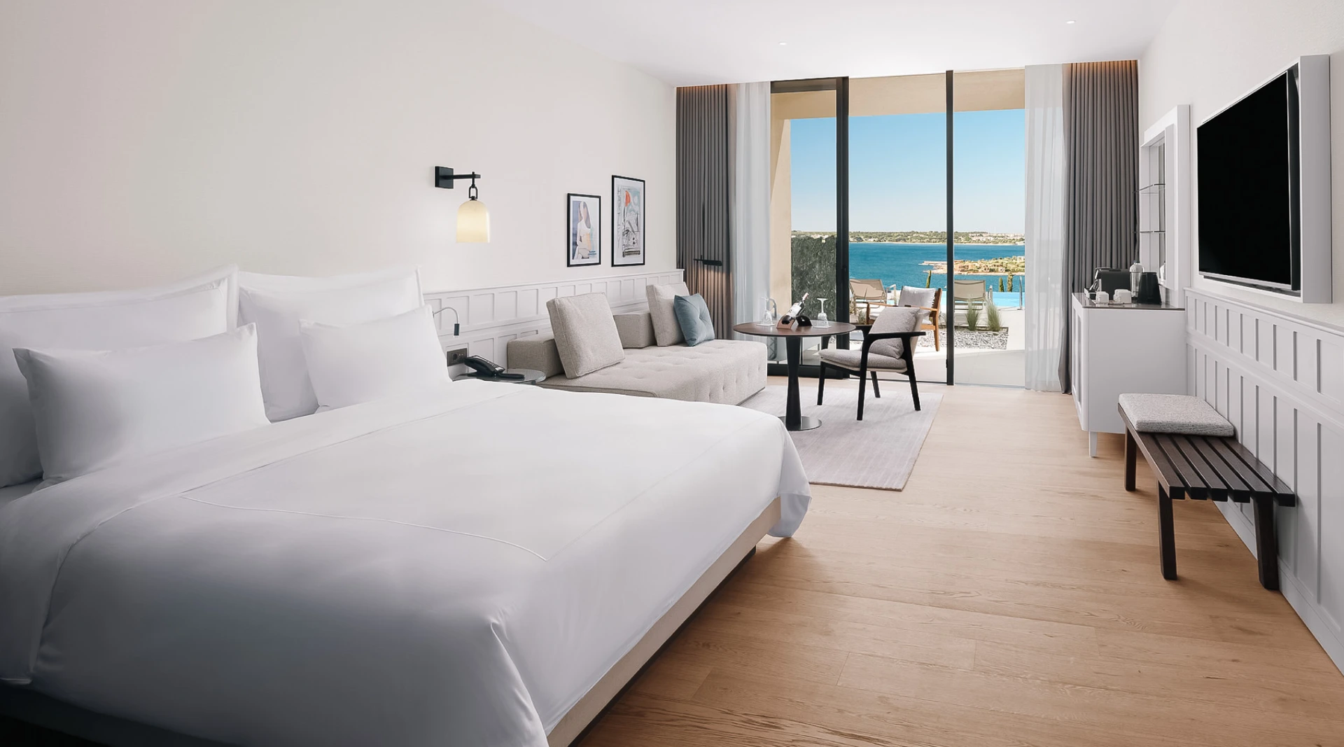 Akra Didim · Deluxe Zimmer mit Zugang zum Pool und Meerblick (nur für Erwachsene)