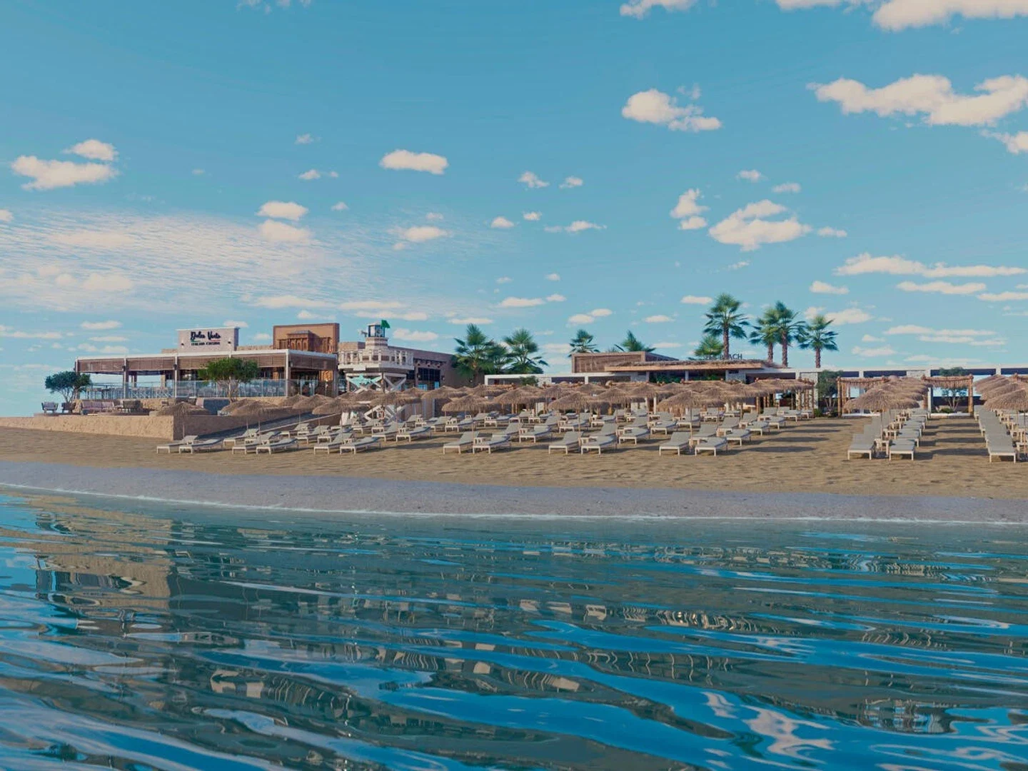 Sentido Palmeras Lumare · Strand & Badesteg · Modellbild des geplanten Hotels