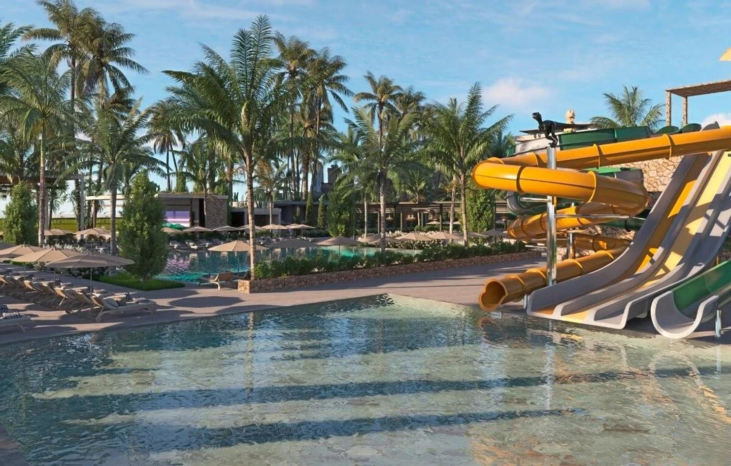 Sentido Palmeras Lumare · Aquapark · Modellbild des geplanten Hotels
