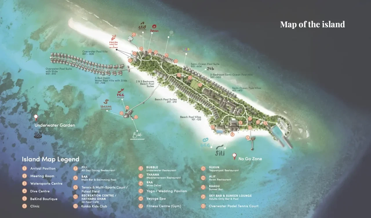 Meyyafushi Maldives · Resort-Map