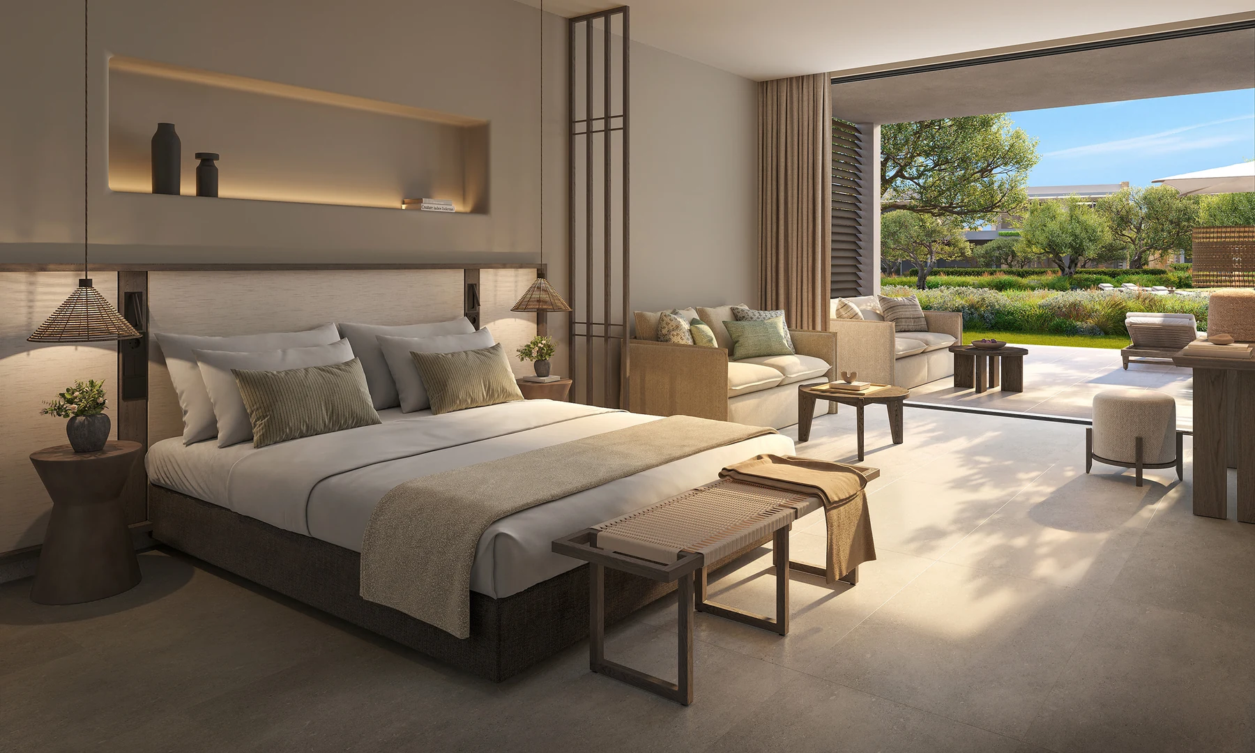 Junior Suite Private Garden im Ikos Kissamos – Visualisierung