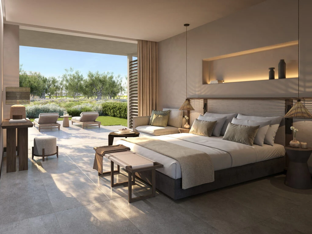 Superior Double Room Private Garden im Ikos Kissamos – Visualisierung