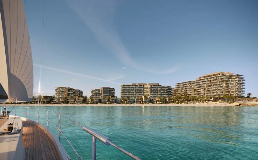 Offizielle Visualisierung: Resortgebäude an der privaten Küste